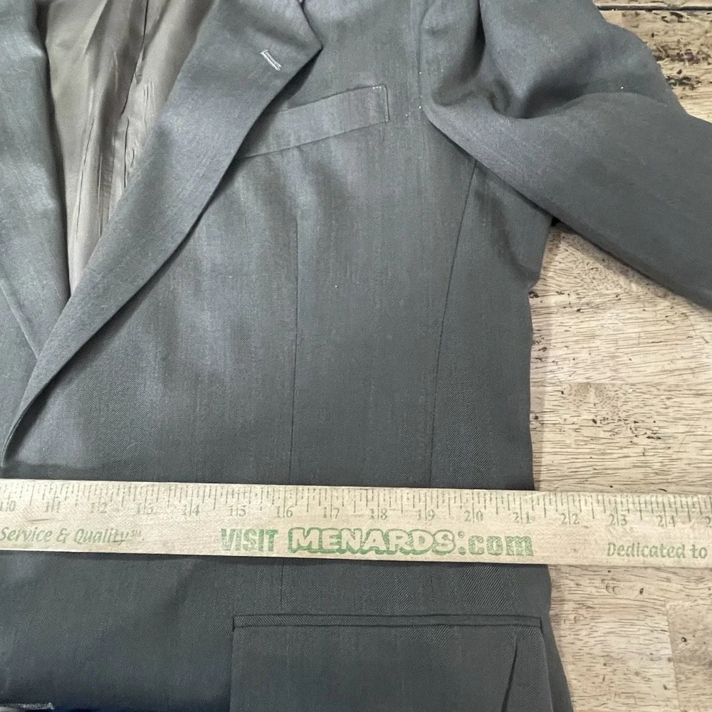 Christian Dior 43L 36x32 Brown Melange‎ Herringbone Stripe Suit